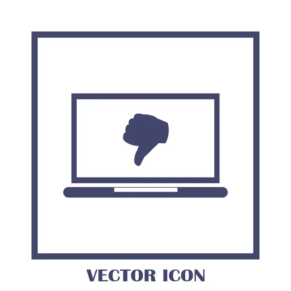 Pulgar hacia abajo. A Icono no le gusta. Ilustración vectorial . — Vector de stock