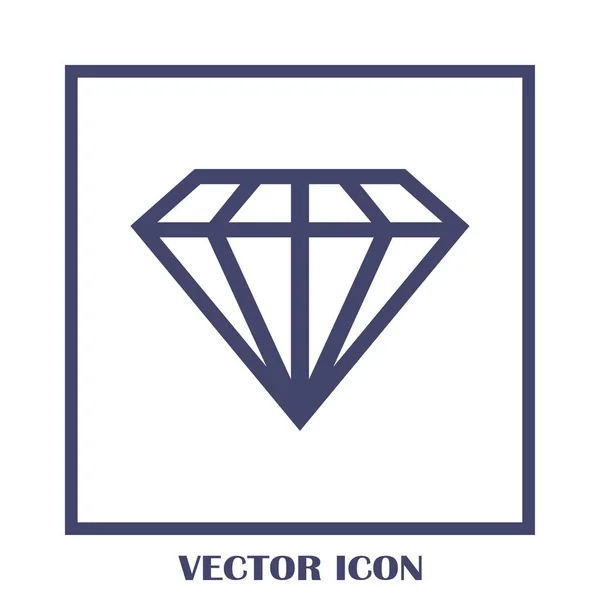 Linha diamante vetor Ícone — Vetor de Stock