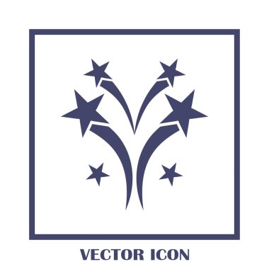 Havai fişek satırı simgesi, anahat vektör işareti