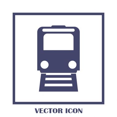 Tren simge vektör düz tasarımı