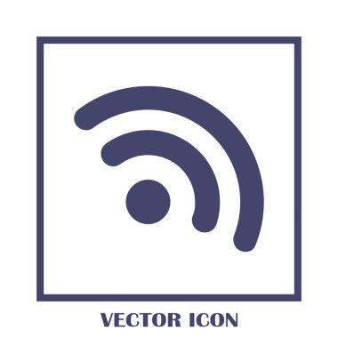 WiFi simge vektör, kablosuz Internet işareti, düz stil grafik ve web tasarımı için