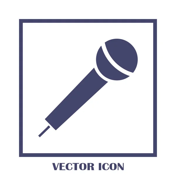 Vetor de ícone de microfone, Gravador de voz, Entrevista, karaoke — Vetor de Stock