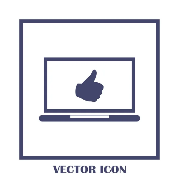 Vector thumb up icon, Flat icon vector illustration. — Stock Vector