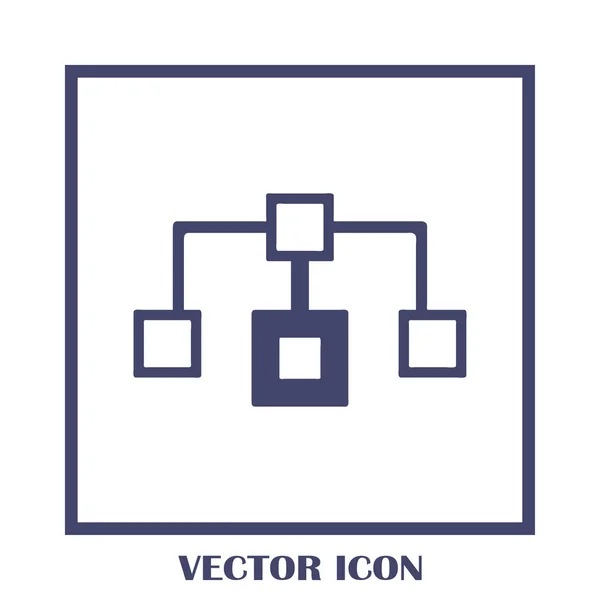 Organigramme Icône vectoriel . — Image vectorielle