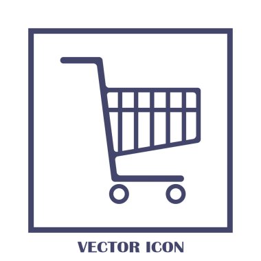 Alışveriş sepeti ikonu. vektör illüstrasyonu