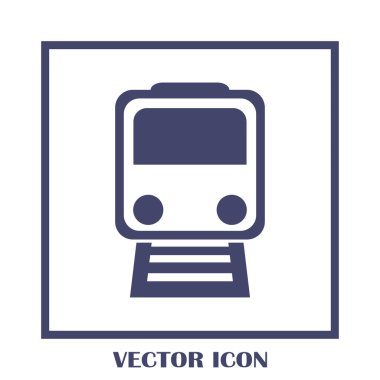 Tren simge vektör düz tasarımı
