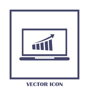Web vektör simgesi. İş grafiği ile izlemek