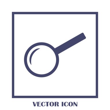 Büyüteç camı. Arama simgesi. Vektör çizim.