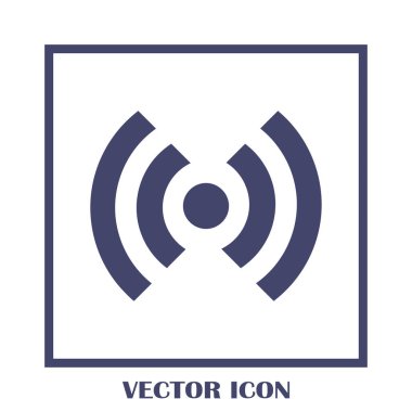 WiFi simge vektör, kablosuz Internet işareti, düz stil grafik ve web tasarımı için