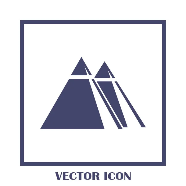 Pyramidenvektorwebsymbol — Stockvektor