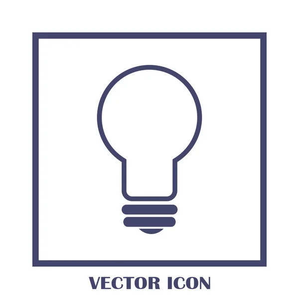 Ícone da lâmpada vetor plano — Vetor de Stock