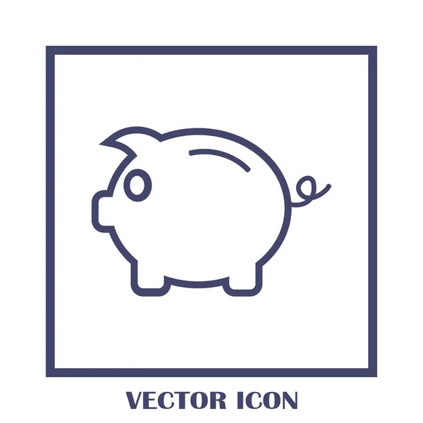 Sparschwein-Symbol. Piktogramm der Spardose — Stockvektor
