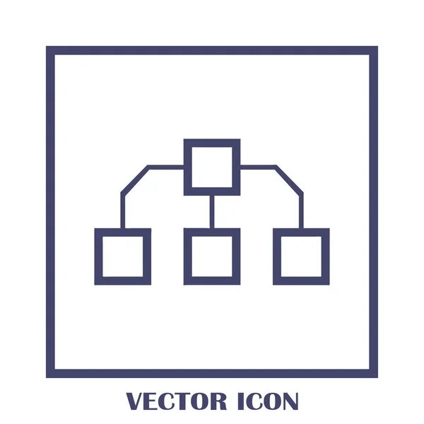 Organigramme Icône vectoriel . — Image vectorielle