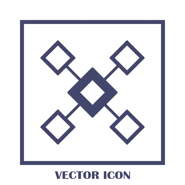 Diagrama de flujo Icono Vector . — Vector de stock