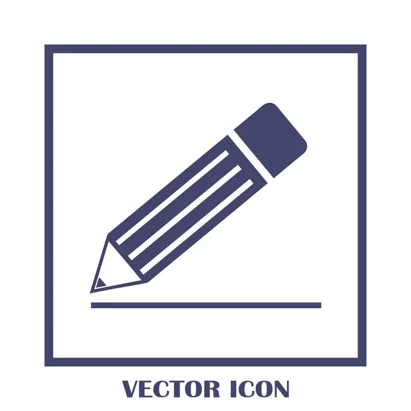 Potloodpictogram, vectorillustratie — Stockvector