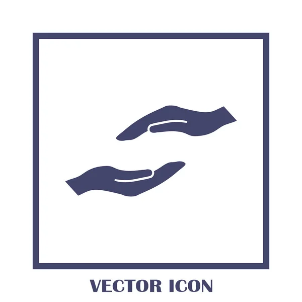 Hände-Symbol-Vektor, flaches Design bestes Vektor-Symbol — Stockvektor