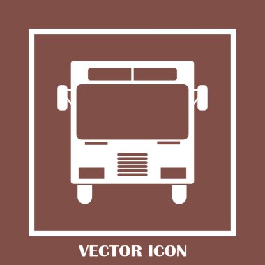 Otobüs simge vektör, katı logo illüstrasyon, sembol
