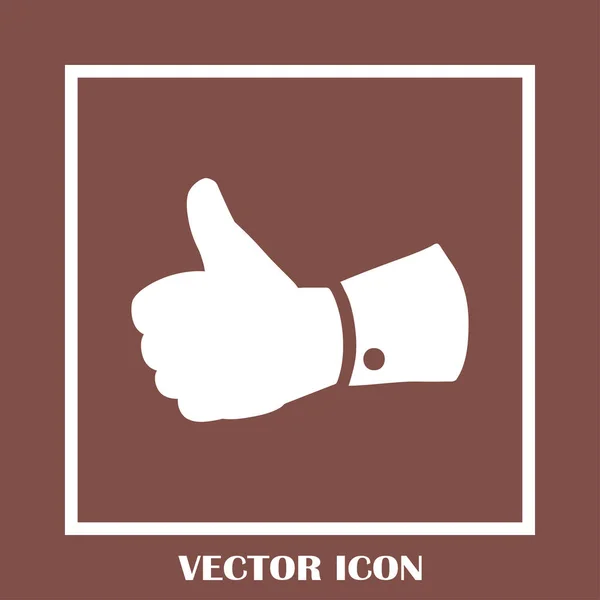 Vector thumb up icon, Flat icon vector illustration. — Stock Vector