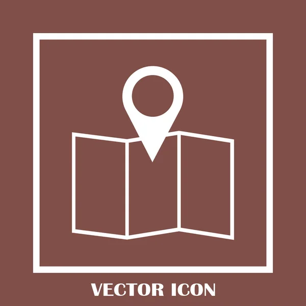 Mapa icono plano puntero. Vector Eps 10 — Vector de stock