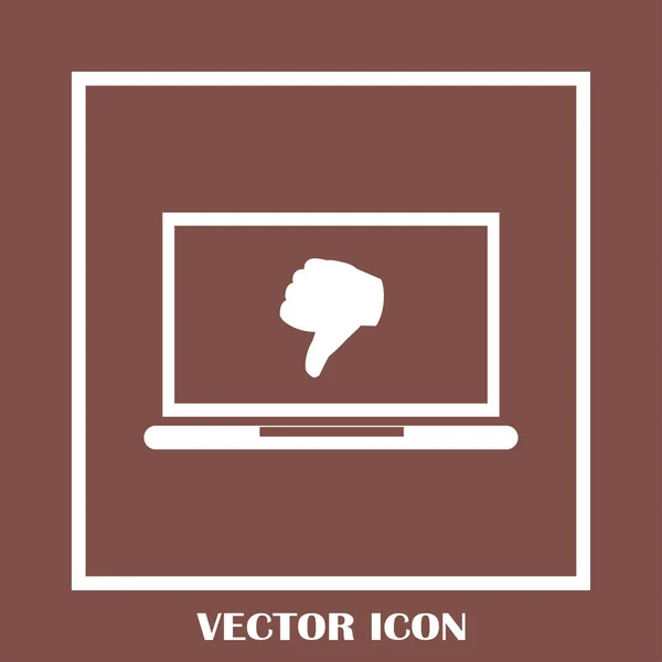 Thumb down. Icon don't like. Vector illustration. — Stock Vector