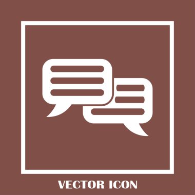 Sohbet simgesi bir arka plan üzerinde izole trendy düz tarzı. Web sitesi tasarımı için konuşma balonu sembolü