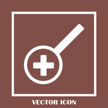 Büyüteç camı. Arama simgesi. Vektör çizim.