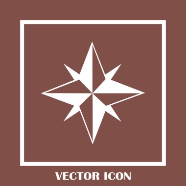 Pusula simgesini düz vektör