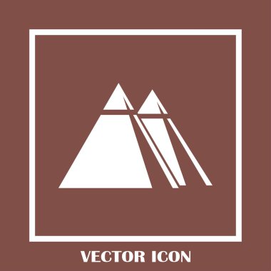 Piramit vektör web simgesi