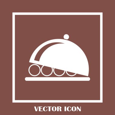 tabağı simge vektör çizim.