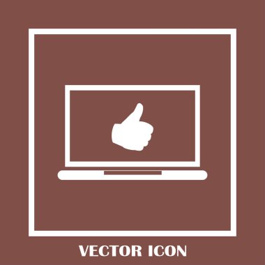 Simge, düz simge vektör çizim vektör başparmak.