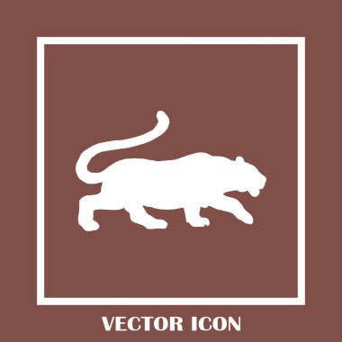 Kaplan siluet, vektör simgesi