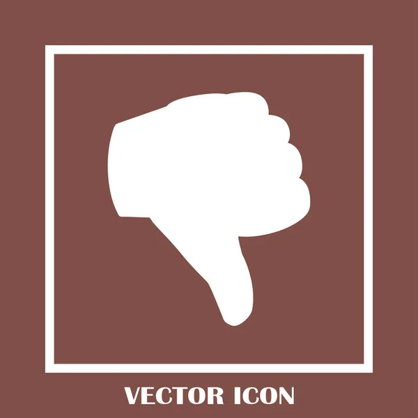 Ícone de polegar vetorial, ilustração vetorial de ícone plano . —  Vetores de Stock