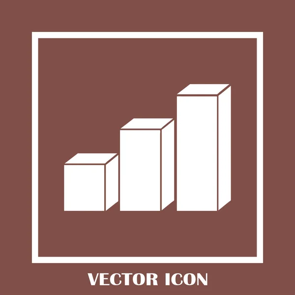 Icono gráfico en estilo plano de moda. Símbolo de barra de gráficos para el diseño de su sitio web, logotipo, aplicación, interfaz de usuario. Ilustración vectorial, EPS10 . — Vector de stock