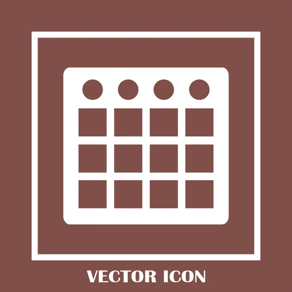 Kalender isoliert flache Web-Handy-Symbol — Stockvektor