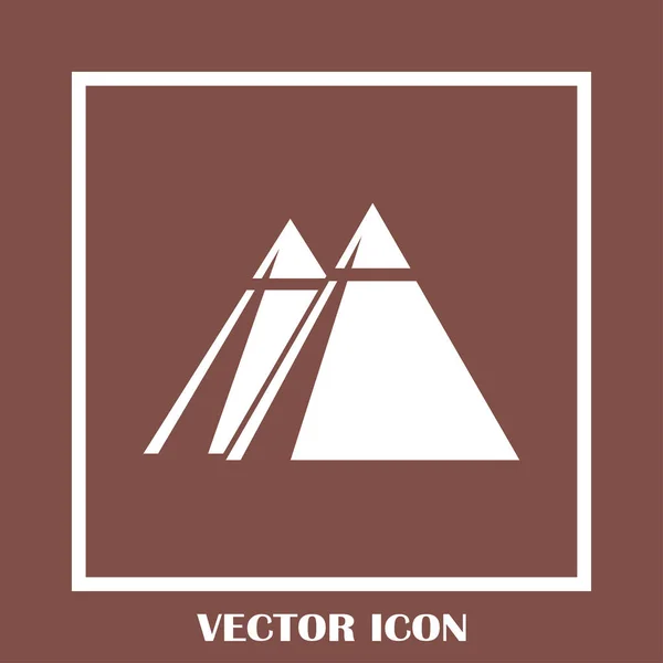 Ícone web vector pirâmide — Vetor de Stock