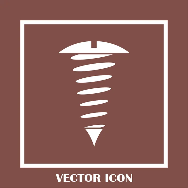 Icono de tornillo. Uno de los iconos web establecidos — Vector de stock