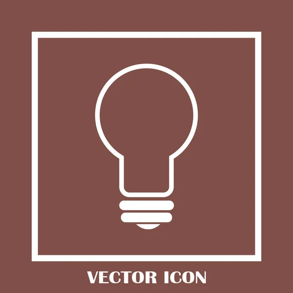 Icône de lampe vecteur plat — Image vectorielle