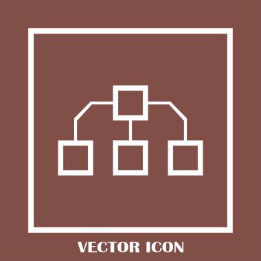 Akış şeması simge vektör.