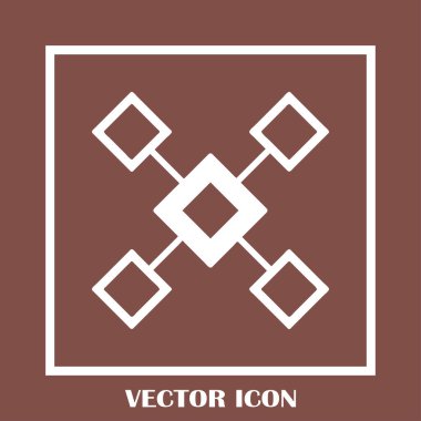 Akış şeması simge vektör.