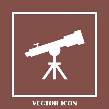 Teleskop web vektör simgesi