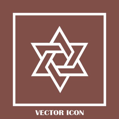 Davut'un yıldızı. Simge vektör