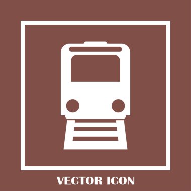 Tren simge vektör düz tasarımı