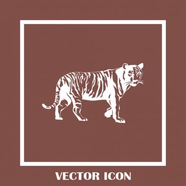 Kaplan siluet, vektör simgesi