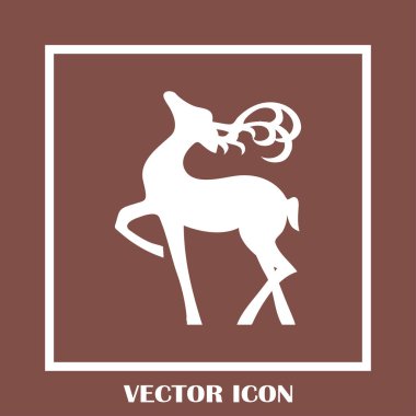 Geyik vektör web simgesi