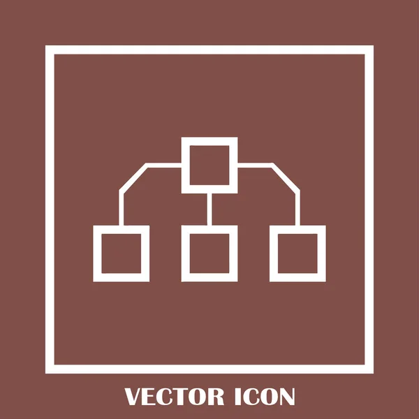 Organigramme Icône vectoriel . — Image vectorielle