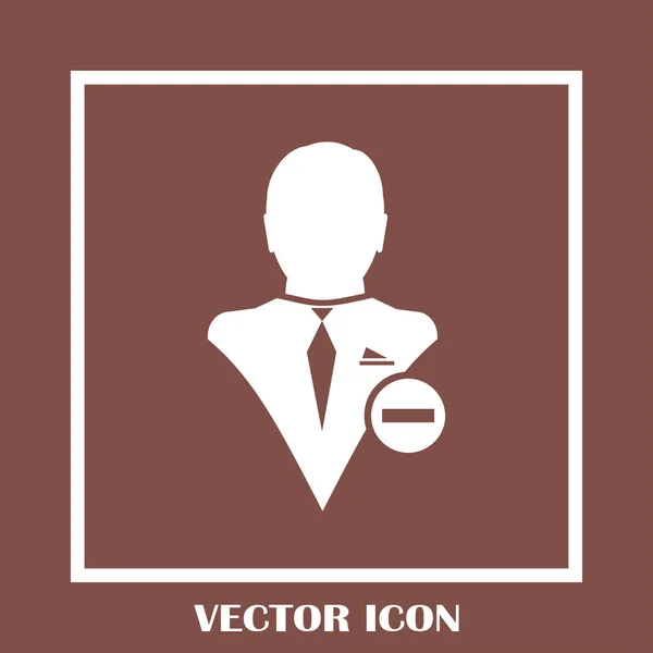 Eliminar icono de cuenta de usuario — Vector de stock