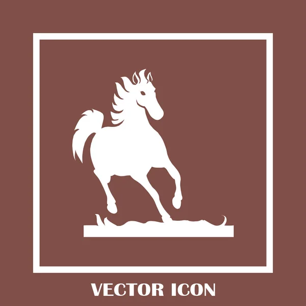 Vektorsilhouette eines laufenden Pferdes — Stockvektor
