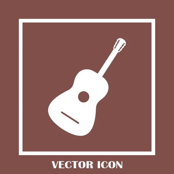 Ícone vetor de guitarra, Sinal de instrumento musical acústico —  Vetores de Stock