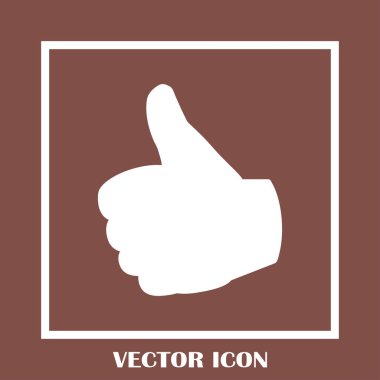 Simge, düz simge vektör çizim vektör başparmak.