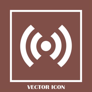WiFi simge vektör, kablosuz Internet işareti, düz stil grafik ve web tasarımı için